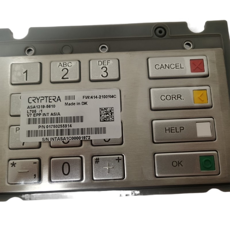 01750255914 Diebold Nixdorf 1750255914 EPP V7 ESP INT Pinpad Güney Amerika Klavye ATM Parçaları